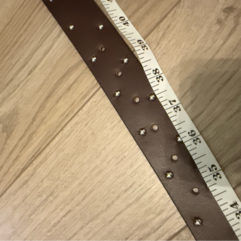 NWT Lucky Brand brown leather stud belt - Picture 3 of 7